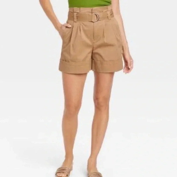 a new day Pants - A new day high waisted paper bag shorts